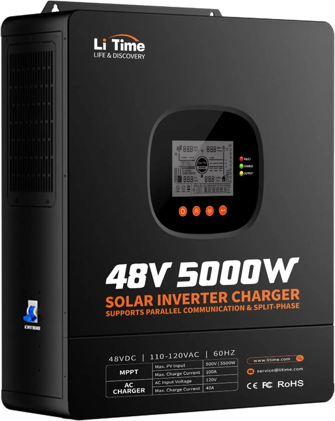 Parallel Solar Inverter 48V 5000W Mppt - LiTime 5000W Pure Sine Wave Inverter,