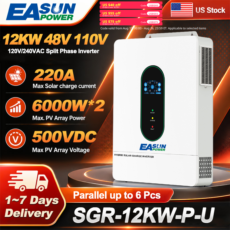 Grid Tie Inverter Limiter 2000W - EASUN POWER 12KW Split Phase Grid-Tied