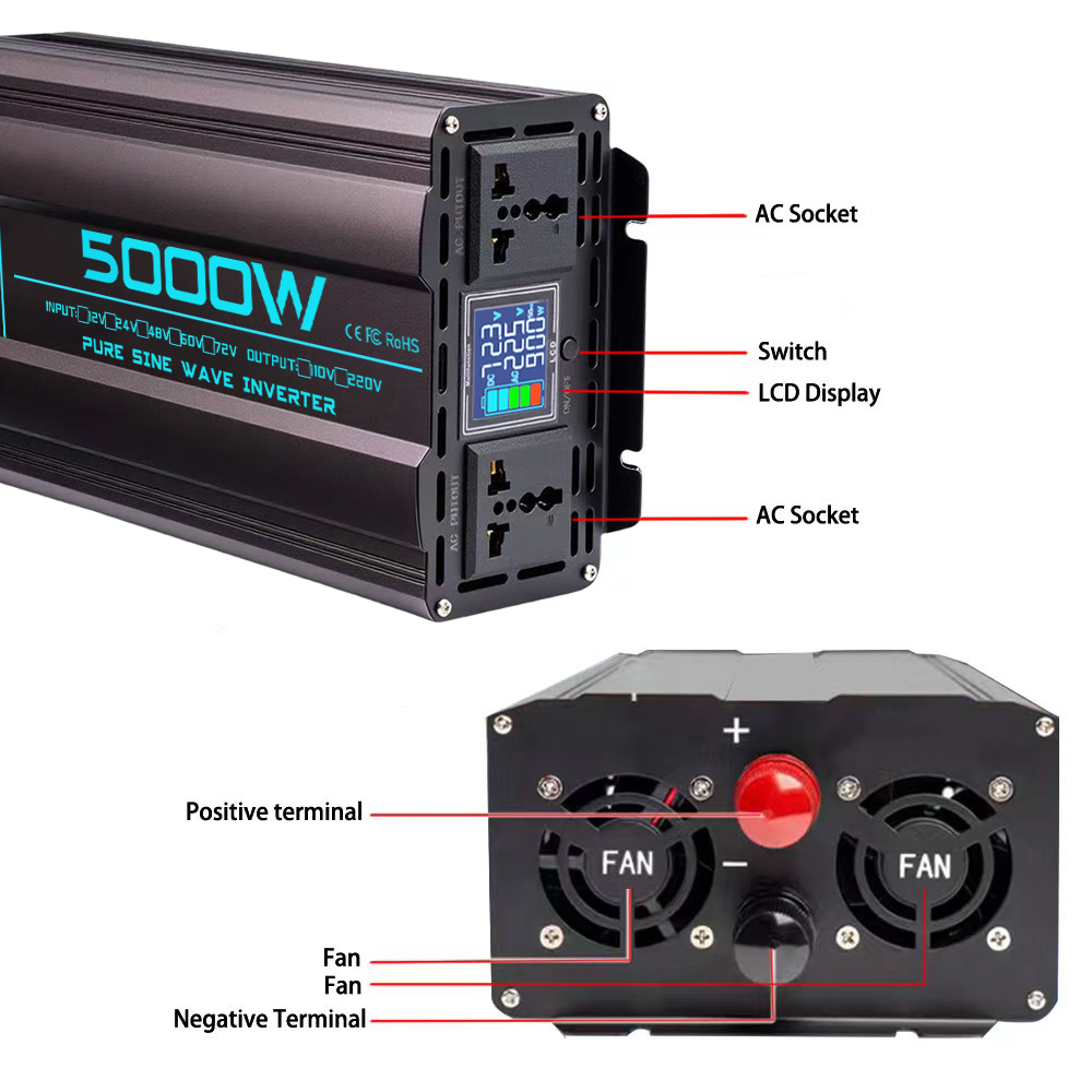 Pure Sine Wave Inverter 12V/24 - Pure Sine Wave Inverter 5000W 48V 220V review and price