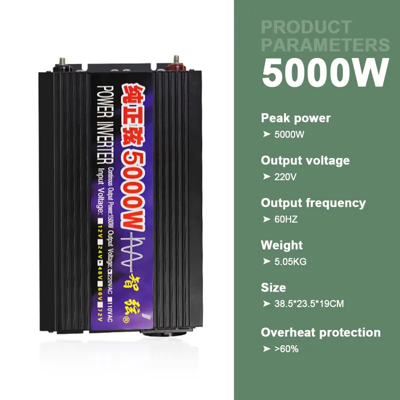 SMARAAD 5000W 12V 24V 48V DC t - Pure Sine Wave Inverter 5000W 48V 220V review and price