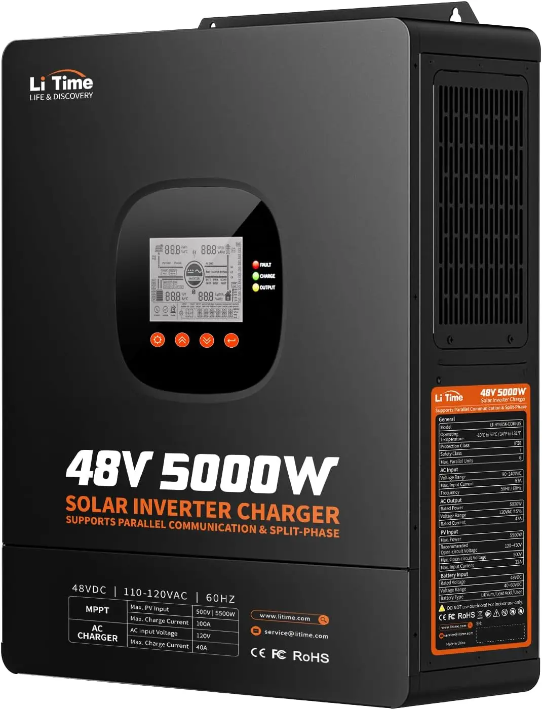 LiTime 5000W Solar Hybrid Inve - Parallel Solar Inverter 48V 5000W Mppt review and price