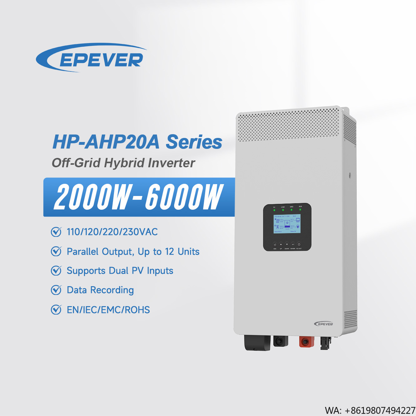 Epever Inverter Dc 24V 48V to  - Hybrid Solar Inverter 5.5Kw Mppt 48V review and price