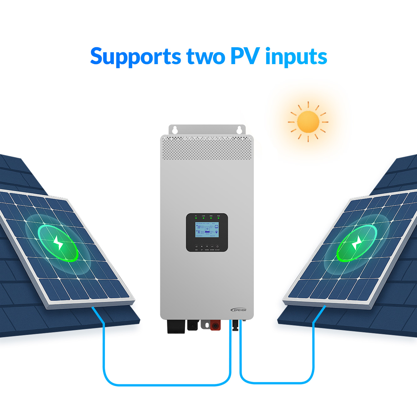 Epever Inverter Dc 24V 48V to  - Hybrid Solar Inverter 5.5Kw Mppt 48V review and price