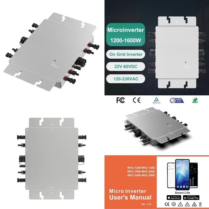 Smart App WiFi Monitoring Micr - Micro Inverter 1400W Solar Grid Tie review and price