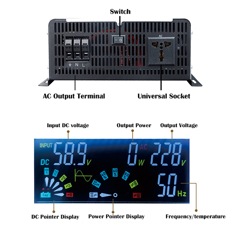 Pure Sine Wave Inverter 12v 22 - Off Grid Solar Inverter 48V 6000W review and price
