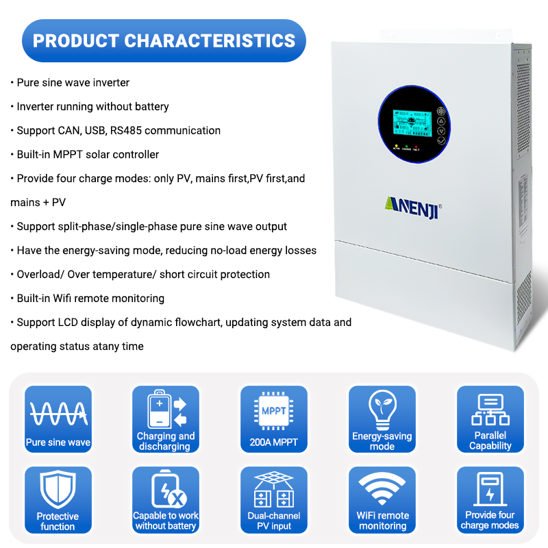 ANENJI Split Phase 12KW 48V Hy - Off Grid Solar Inverter 48V 6000W review and price