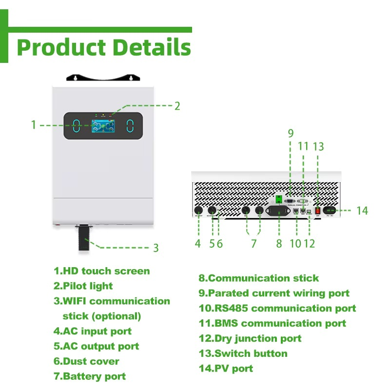 6KW 8KW 10KW 11KW Hybrid Solar - Split Phase Inverter 10Kw 110V 220V review and price