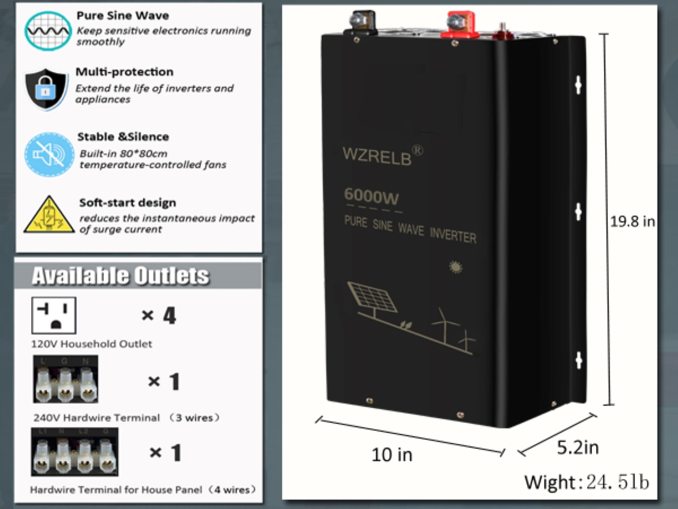 6000W Off Grid Split Phase Pur - Off Grid Solar Inverter 48V 6000W review and price