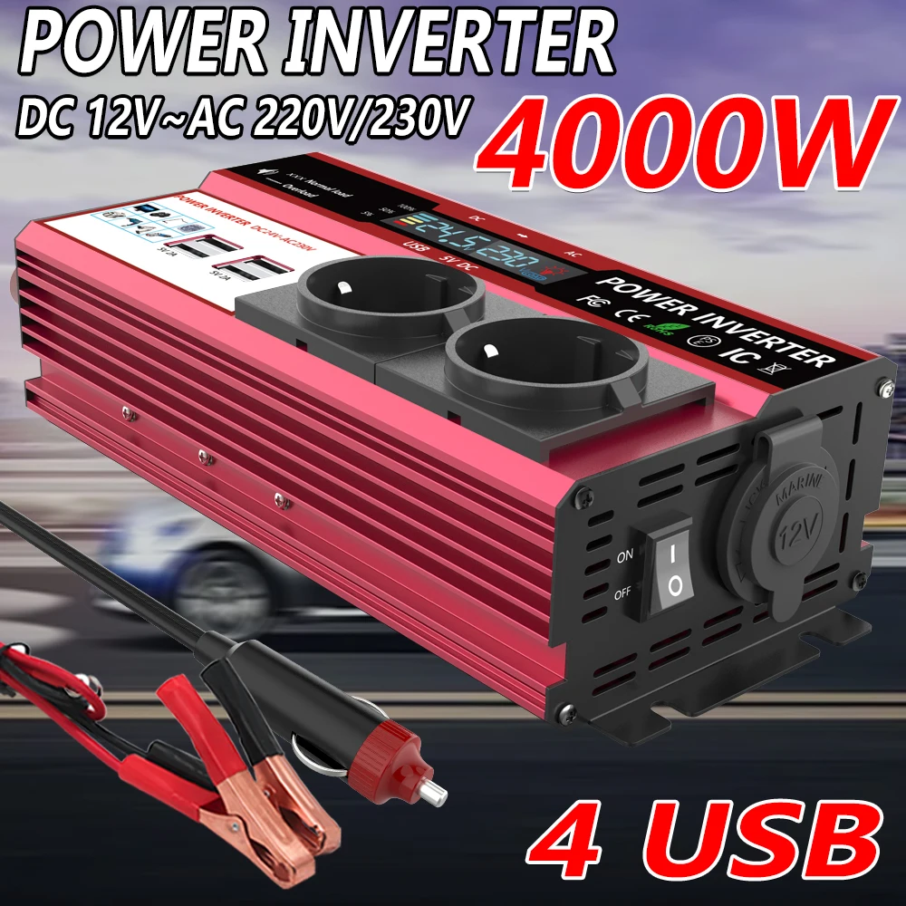 12V To 220V 4000W Peak Power I - Power Inverter 12V 220V 4000W Continuous review and price