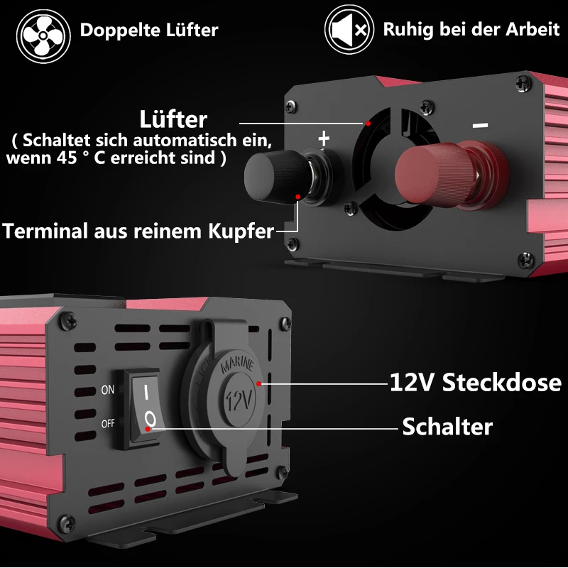 12V To 220V 4000W Peak Power I - Power Inverter 12V 220V 4000W Continuous review and price