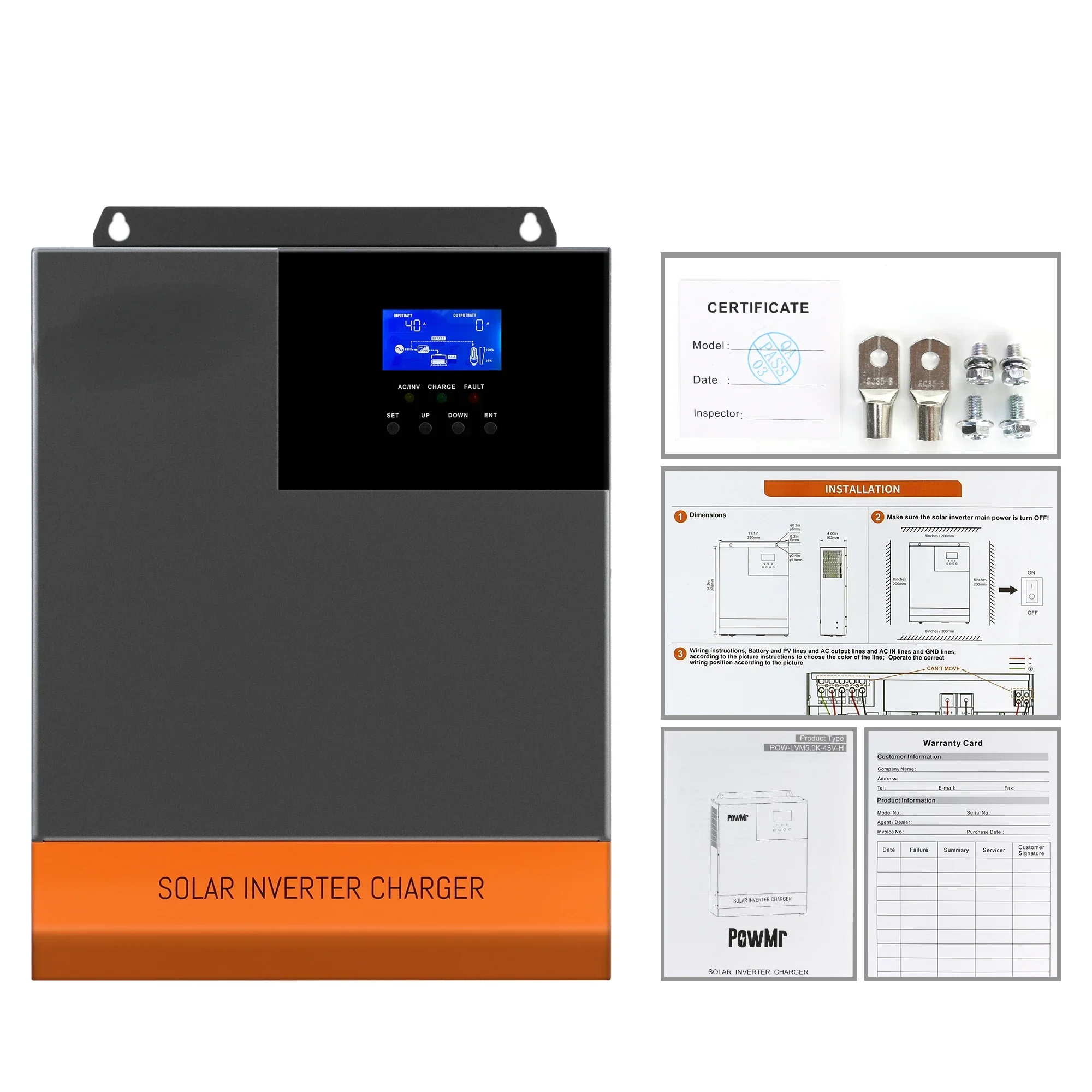 5.5kW MPPT 100A optical 220V 4 - Hybrid Solar Inverter 5.5Kw Mppt 48V review and price
