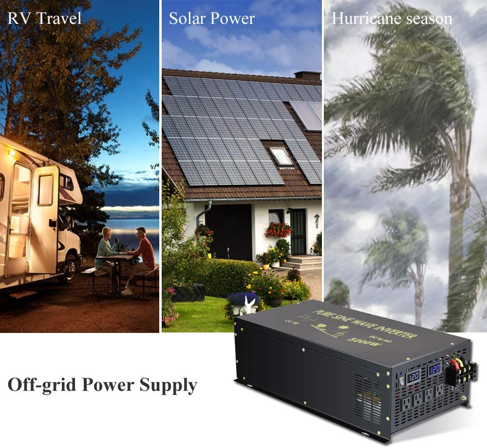Off Grid Pure Sine Wave Solar  - Pure Sine Wave Inverter 5000W 48V 220V review and price