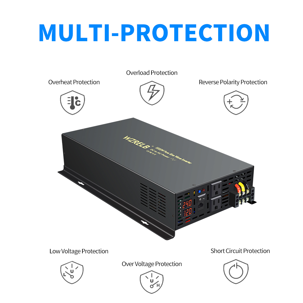 Reliable 5000W Wired Control P - Pure Sine Wave Inverter 5000W 48V 220V review and price