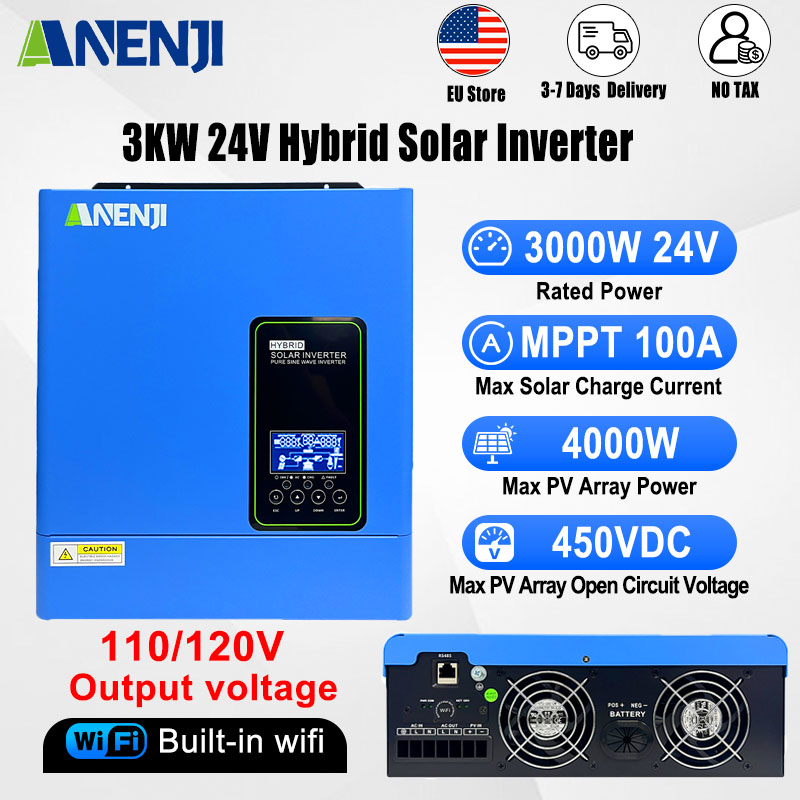 24V 3000W 120V off grid solar  - Inverter Pure Sine Wave 60Hz 120V 3000W review and price