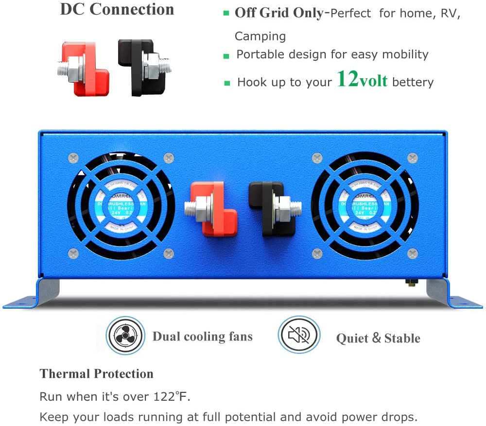 Pure Sine Wave Power Inverter  - Inverter Pure Sine Wave 60Hz 120V 3000W review and price
