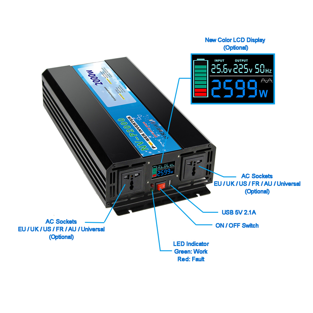 5000W 5kw 5kVA Power Inverter  - Pure Sine Wave Inverter 5000W 48V 220V review and price