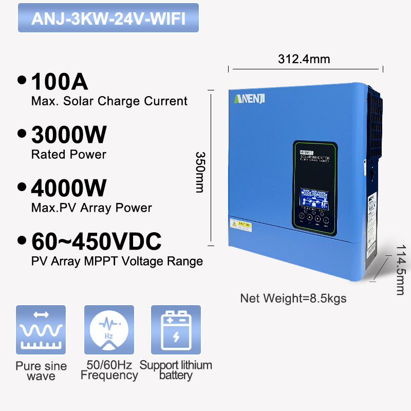 24V 3000W 120V off grid solar  - Inverter Pure Sine Wave 60Hz 120V 3000W review and price