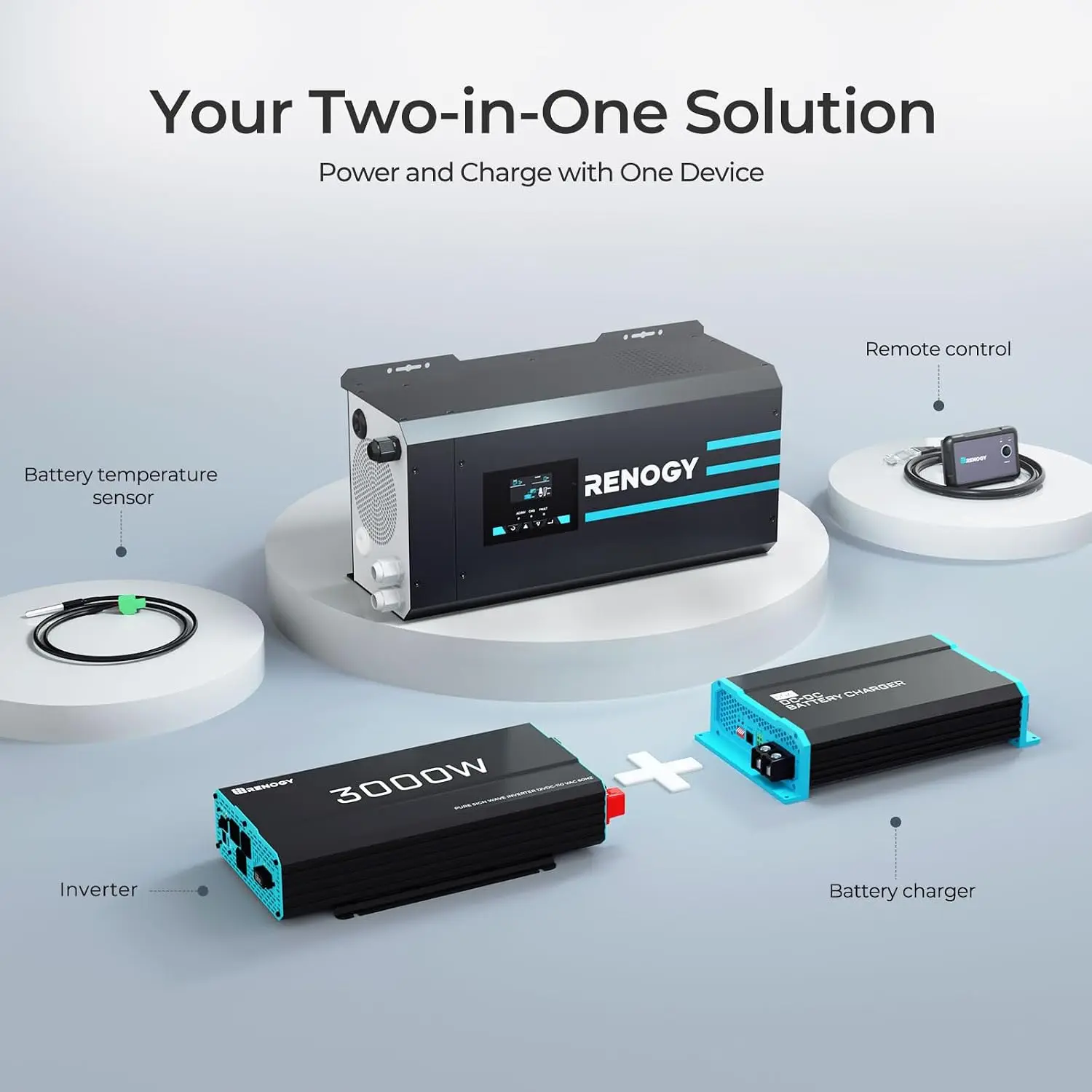 Renogy 3000w Pure Sine Wave In - Rv Pure Sine Inverter Charger 3000W 12V review and price