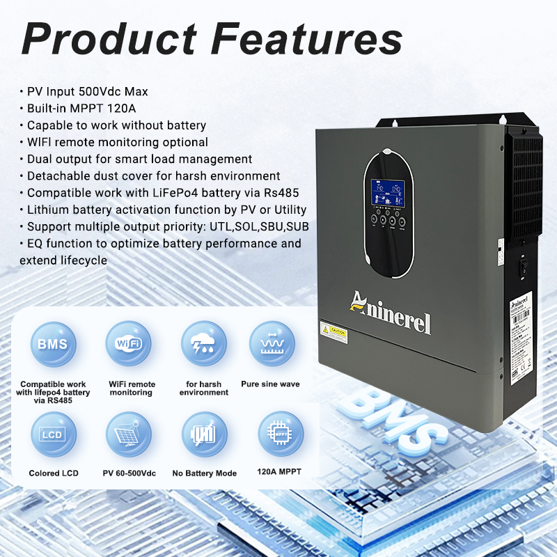 Aninerel 4200W 3KW 120V Hybrid - Inverter Pure Sine Wave 60Hz 120V 3000W review and price